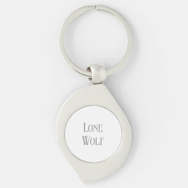 Lone Wolf Male Sigma Modern Minimalist Keychain (Front)
