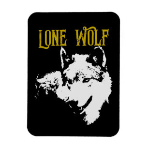 Lone Wolf Male Sigma Modern Minimalist Magnet