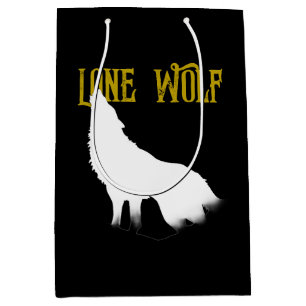 Lone Wolf Male Sigma Modern Minimalist Medium Gift Bag