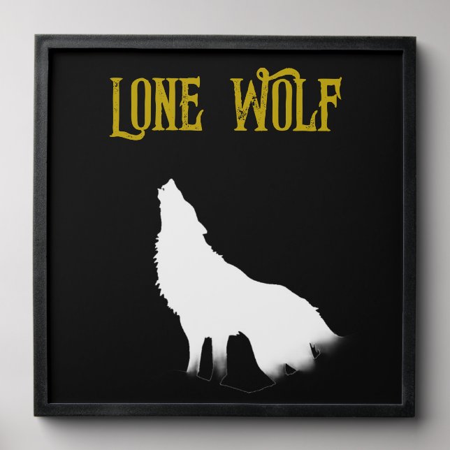 Lone Wolf Male Sigma Modern Minimalist Peel And Stick Photo Tile (Front Set)