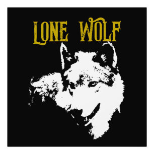 Lone Wolf Male Sigma Modern Minimalist Photo Print