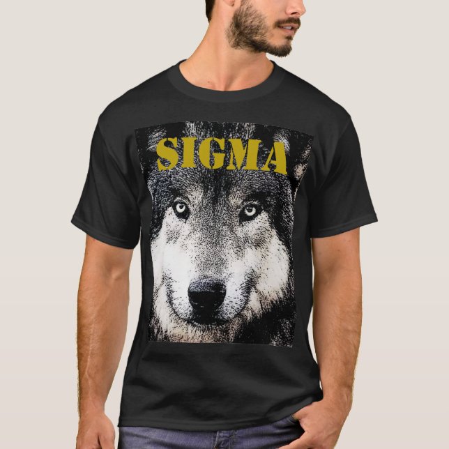 Lone Wolf Male Sigma Modern Minimalist T-Shirt (Front)