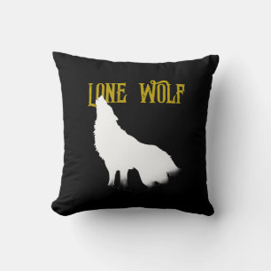Lone Wolf Male Sigma Modern Minimalist Throw Pillow