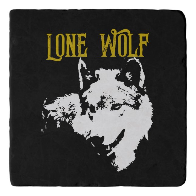 Lone Wolf Male Sigma Modern Minimalist Trivet (Front)