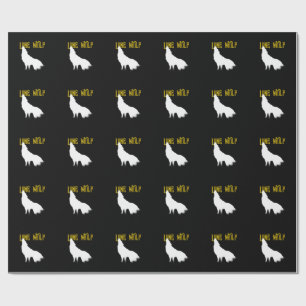 Lone Wolf Male Sigma Modern Minimalist Wrapping Paper