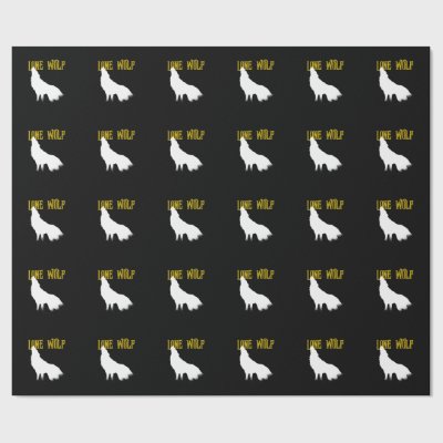 Lone Wolf Male Sigma Modern Minimalist Wrapping Paper