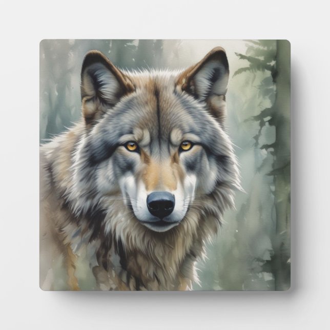 Lone Wolf Motivational Inspirational Art Plaque (Front)