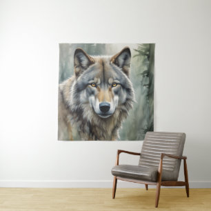 Lone Wolf Motivational Inspirational Art Tapestry
