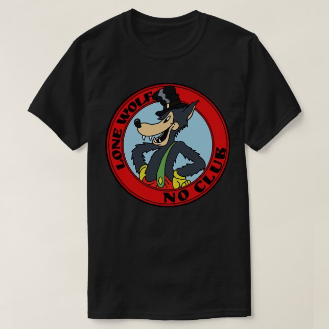 LONE WOLF NO CLUB T-Shirt (Design Front)