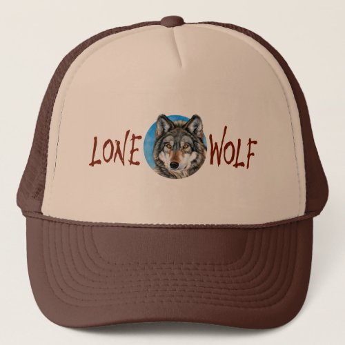 Lone Wolf Painting Trucker Hat