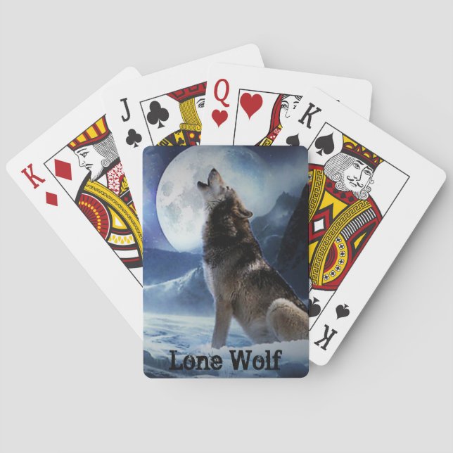 Lone Wolf Poker Playing Cards (Back)