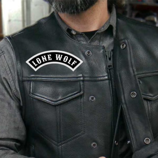 Lone Wolf Rider Top Rocker Biker Patch (Creator Uploaded)