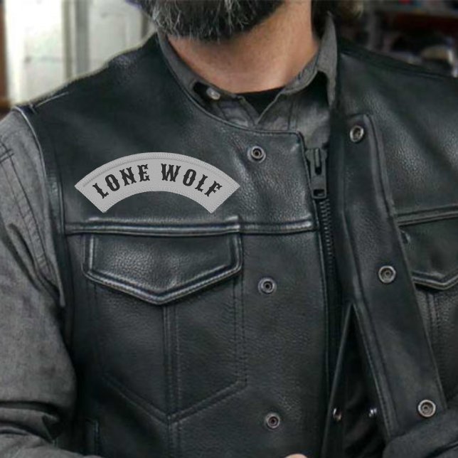 Lone Wolf Rider Top Rocker Biker Patch (Creator Uploaded)
