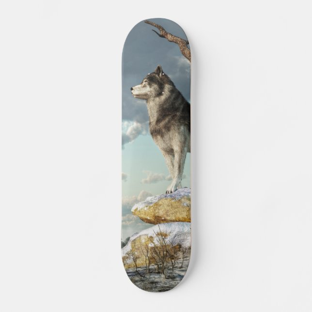 Lone Wolf Skateboard Deck (Front)