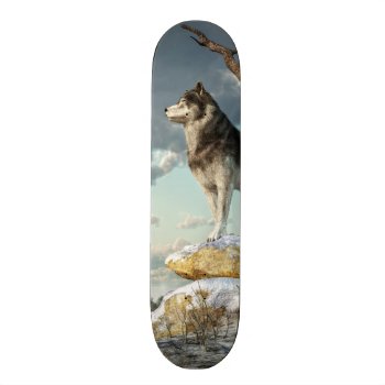Lone Wolf Skateboard Deck by ArtOfDanielEskridge at Zazzle