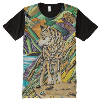 LONE WOLF/ SOLITARY MAN All-Over-Print SHIRT