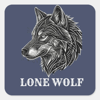LONE WOLF SQUARE STICKER