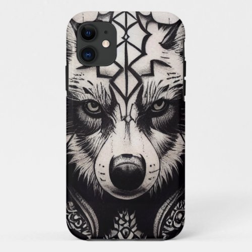 Lone Wolf Tribal Tattoo Wolves Powerwolf Pack  iPhone 11 Case