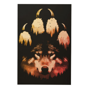 Lone Wolf. Wild Soul Wood Wall Art