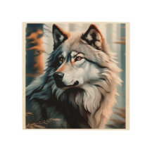 Lone Wolf: Wood Art Carving – A Symbol of Wilderne