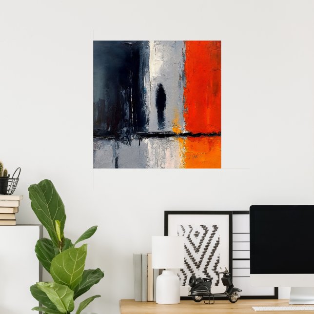 Loneliness – Abstract Figure In Urban Silence Poster (Home Office)