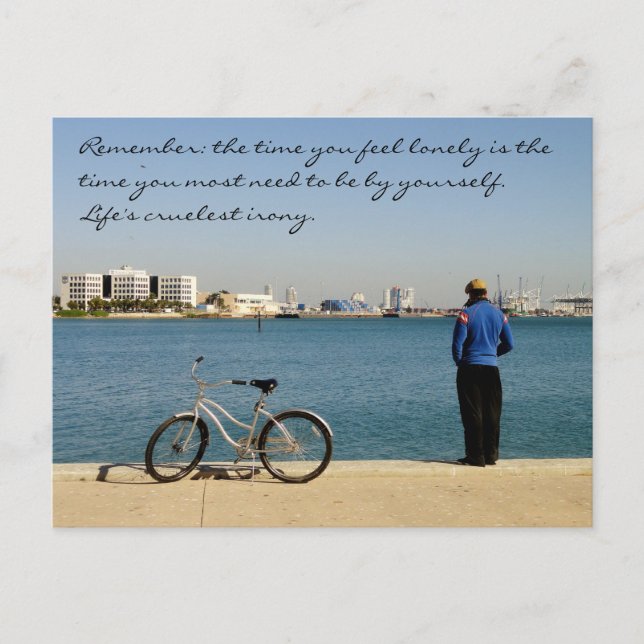 Loneliness Quote Postcard / Miami Bayfront Park (Front)