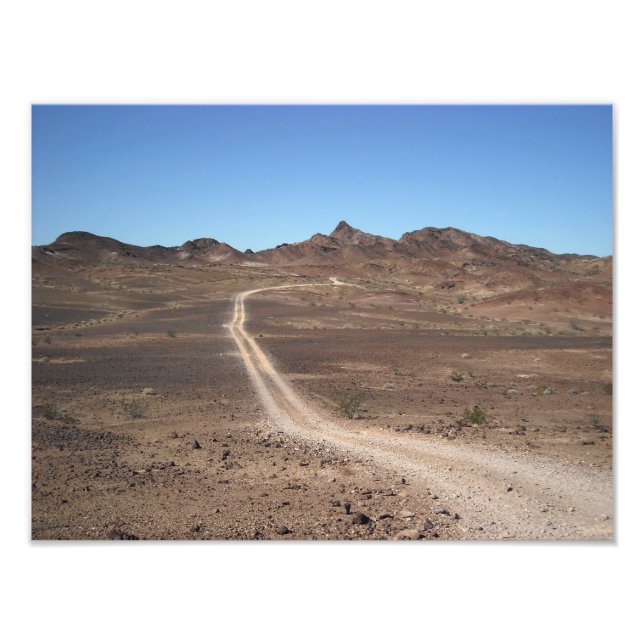Lonely Arizona Desert Trail Landscape Photo Print (Front)