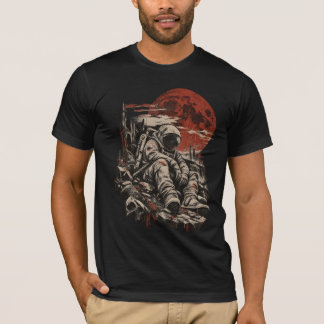Lonely Astronaut Red Moon Dark Grunge Shirt