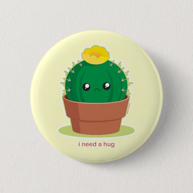 Lonely Cactus Button (Front)