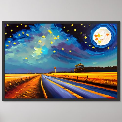 Lonely Country Road Art Print