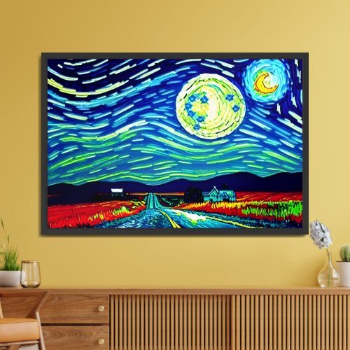 Lonely Country Road Art Print