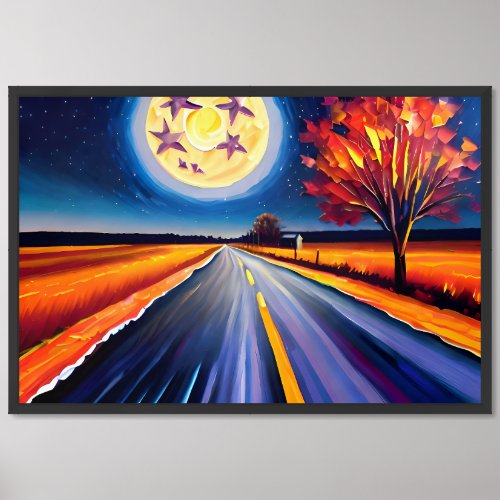 Lonely Country Road Art Print