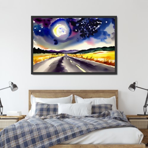 Lonely Country Road Art Print
