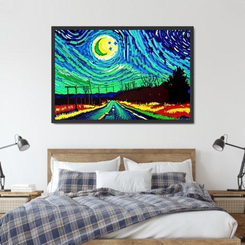 Lonely Country Road Art Print