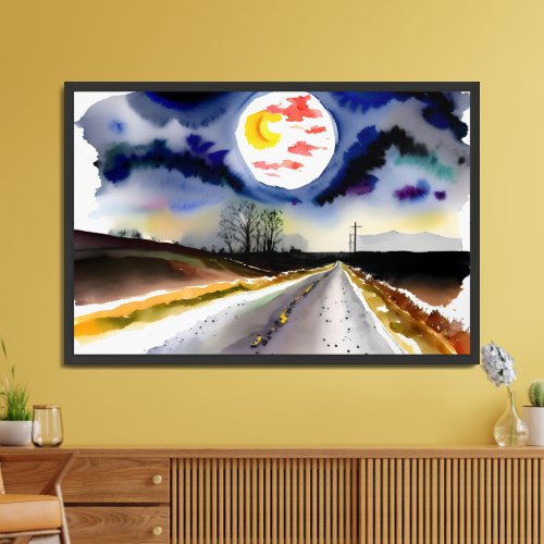 Lonely Country Road Art Print