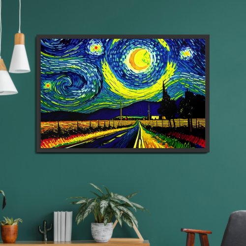 Lonely Country Road Art Print