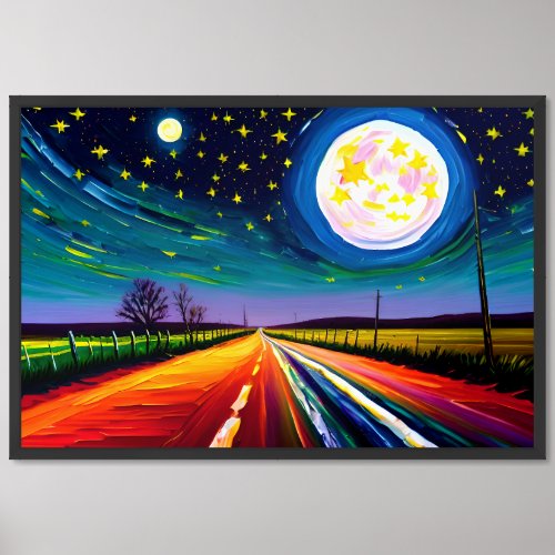 Lonely Country Road Art Print