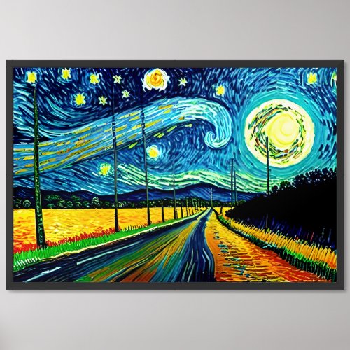 Lonely Country Road Art Print