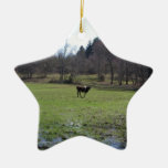 Lonely Cow Ceramic Ornament