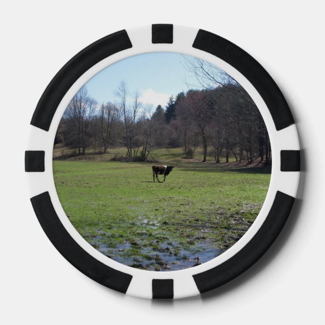 Lonely Cow Poker Chips (Front)