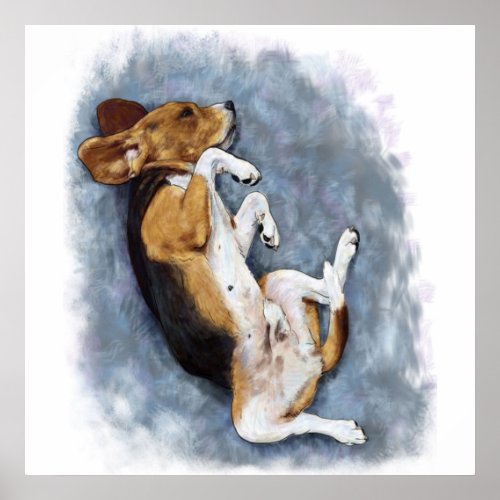 Lonely Dog Hand Drawing Stock Illustrations Poster