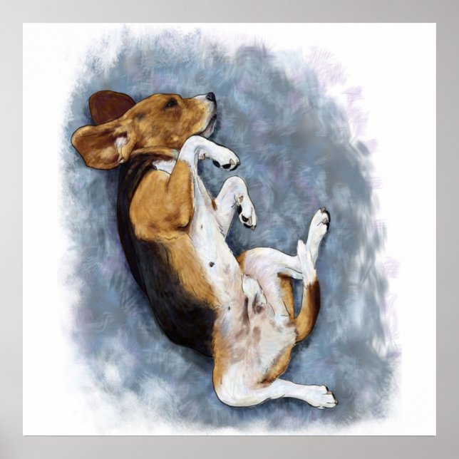 Lonely Dog Hand Drawing Stock Illustrations Poster (Front)