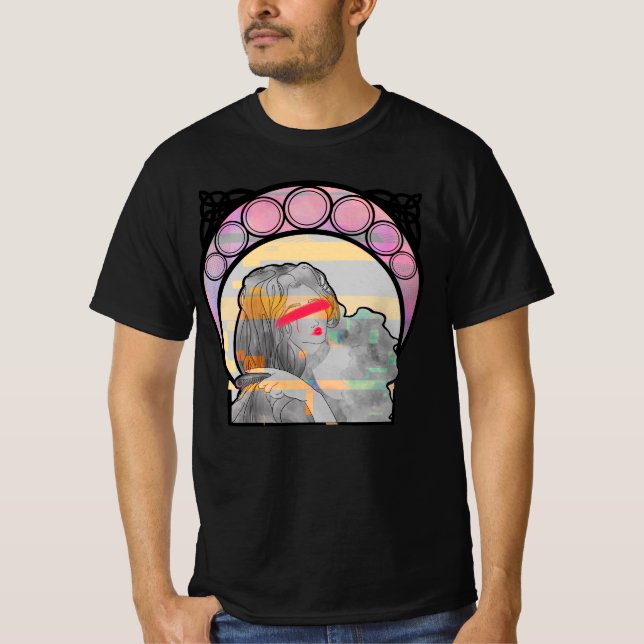 Lonely Doll Glitch Art T-Shirt (Front)
