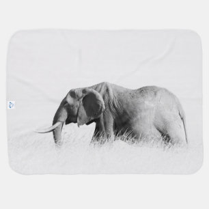 Lonely Elephant (High Key) Baby Blanket