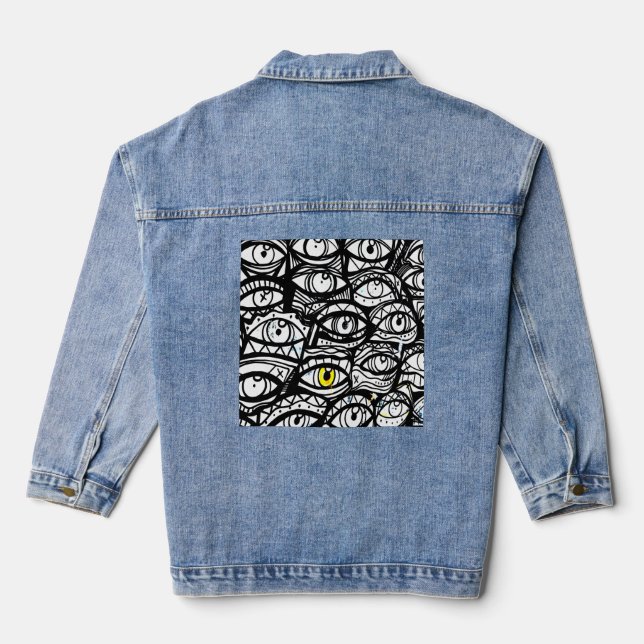 lonely eye denim jacket (Back)