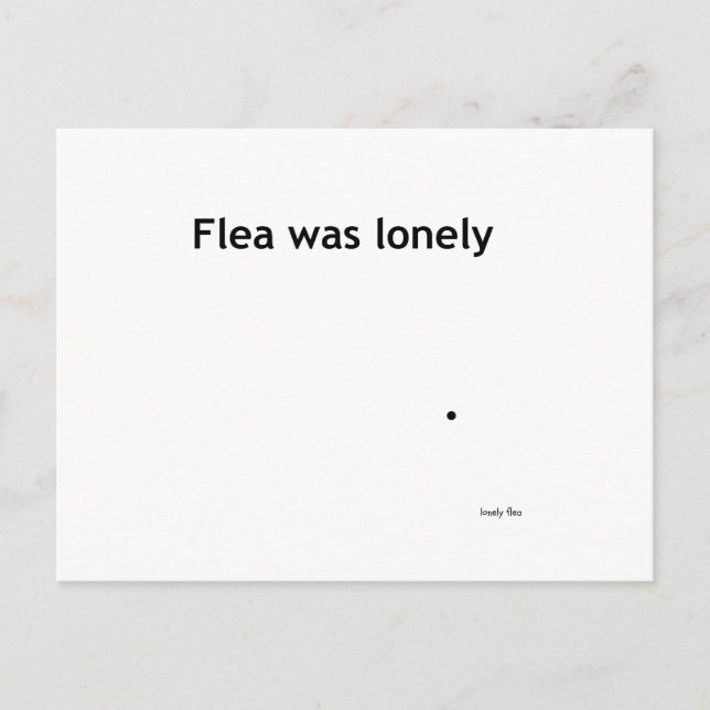 Lonely flea Postcard (Front)