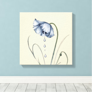 lonely flower that cries canvas print
