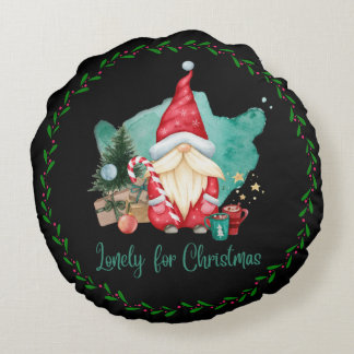 Lonely For Christmas Nome Ornament Round Pillow