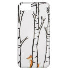 Lonely Fox in Birch Trees