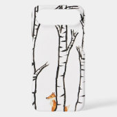 Lonely Fox in Birch Trees Case-Mate iPhone Case (Back)